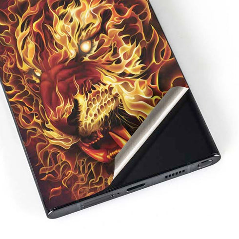 Fire Tiger by Tom Wood Galaxy S25 Ultra Skin